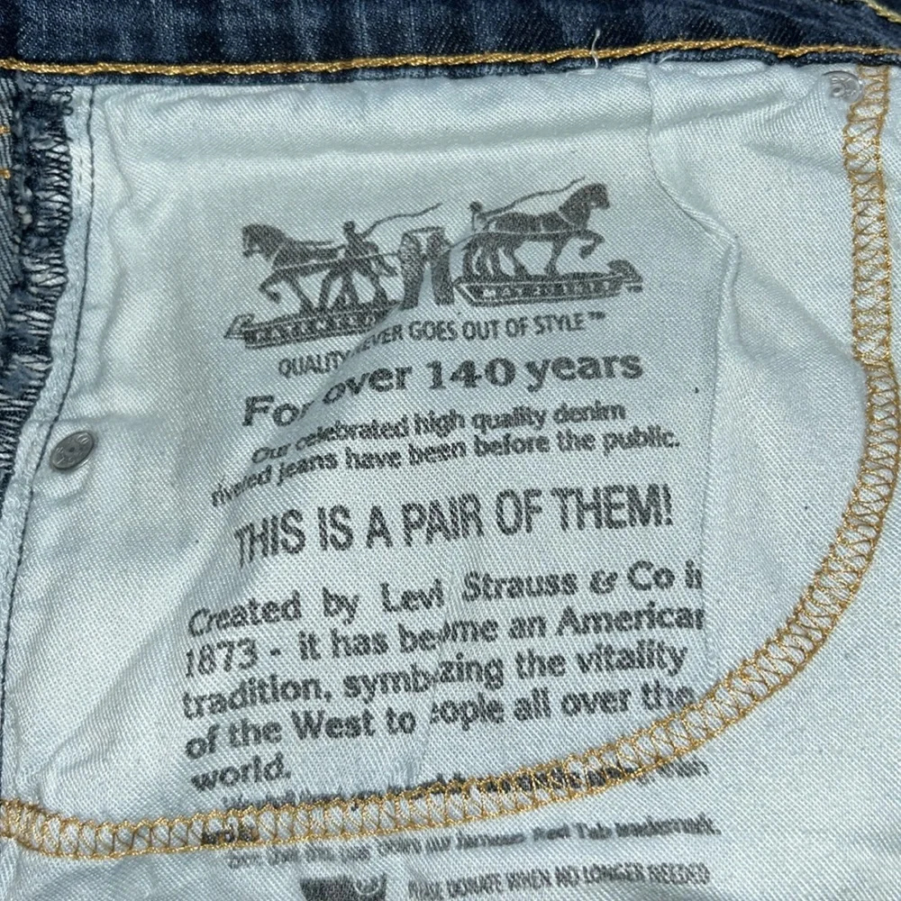 Mens Levi's 505 Dark Blue Straight Jeans Size 38 - Picture 9 of 11